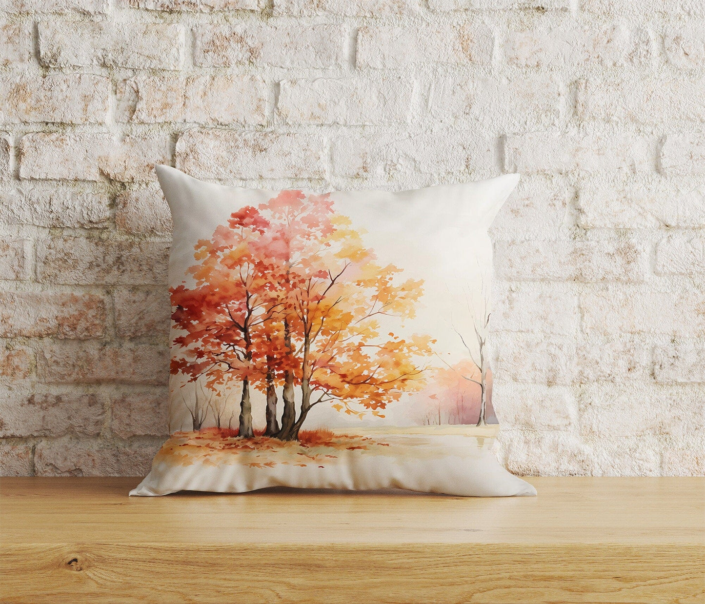 Onay Home Textile 3 / 12 x 12 inch (30 x 30 cm) Double Side Autumn Tree Pillow Cover Autumn Leaves Cushion Cover