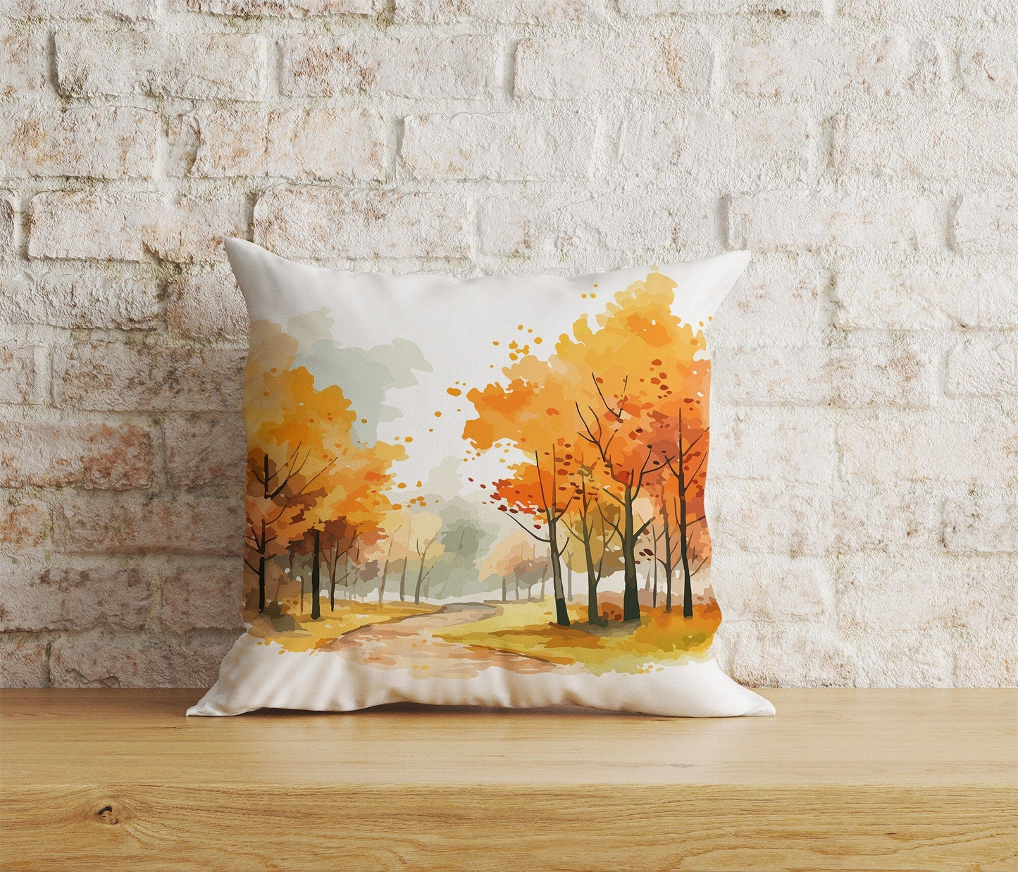 Onay Home Textile 1 / 12 x 12 inch (30 x 30 cm) Double Side Autumn Tree Pillow Cover Autumn Leaves Cushion Cover