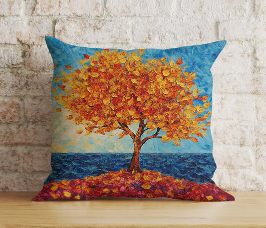Onay Cushion Covers Autumn Trees and Leaves Pillow Cover Vibrant Fall Nature Cushion Covers