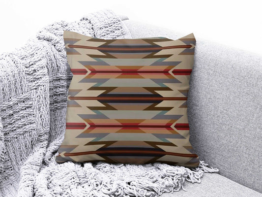 Onay 1 / 12 x 12 inch (30 x 30 cm) Double Side Aztec Kilim Cushion Cover Ethnic Rug Pattern Cushion Case