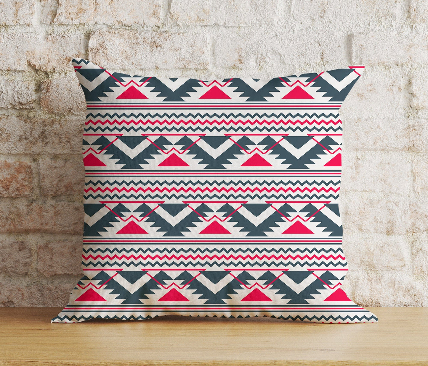 Onay 7 / 12 x 12 inch (30 x 30 cm) Double Side Aztec Kilim Cushion Cover Ethnic Southwestern Bedroom Throw Pillow Cover