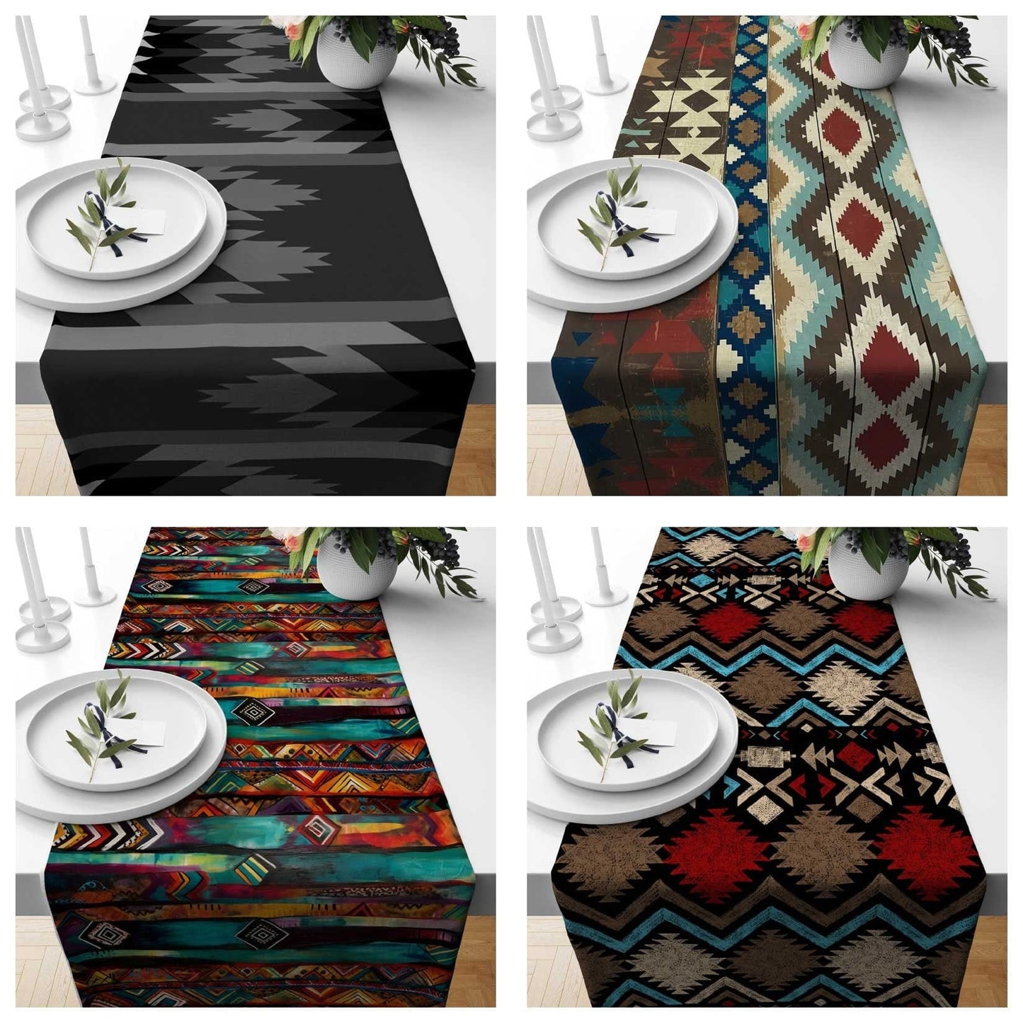 Onay Home Textile Aztec Table Runner Tribal Kitchen Runners Kilim Table Cloth