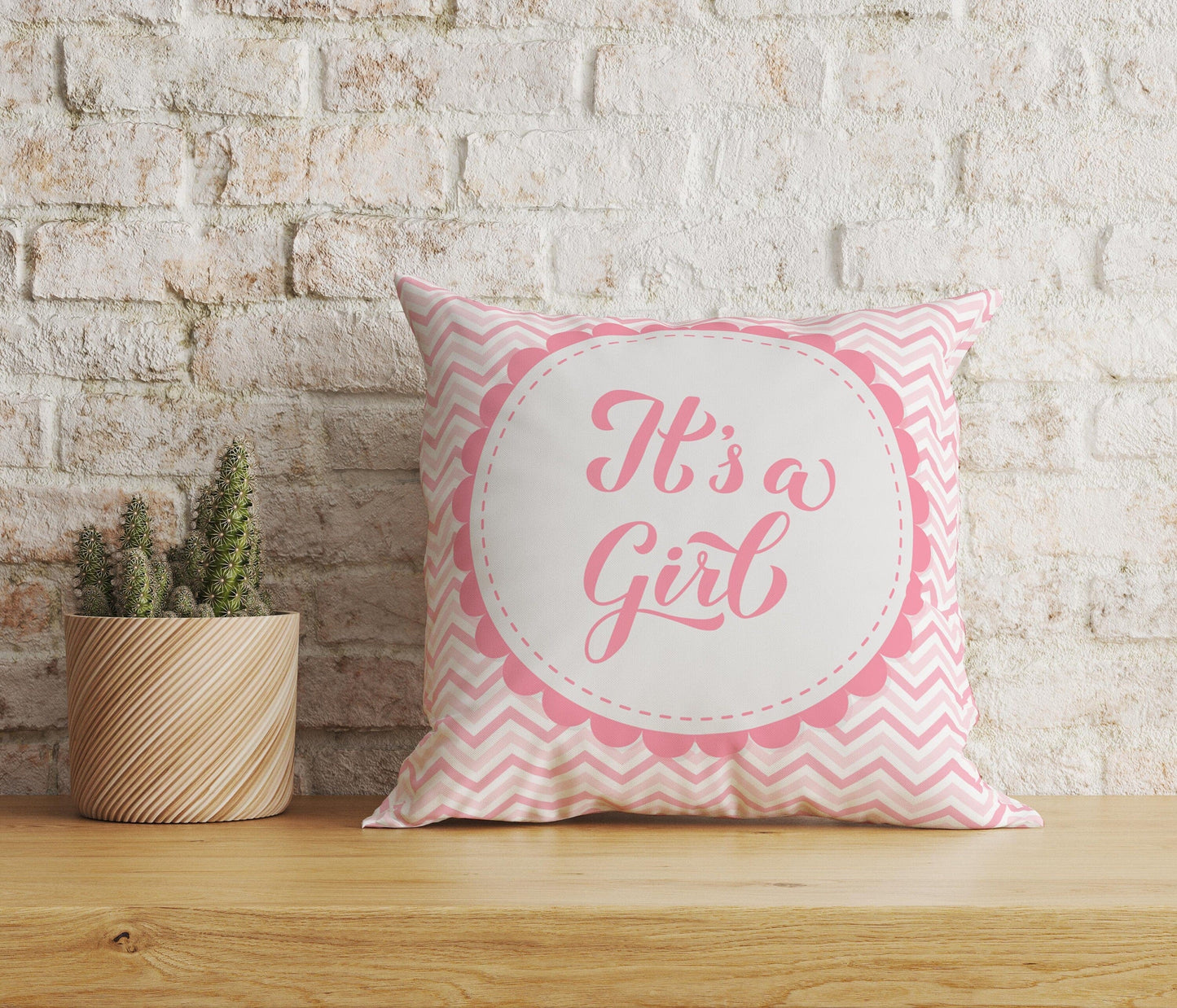 Onay Home Textile Cushion Covers 5 / 12 x 12 inch (30 x 30 cm) Double Side Baby Girl Cushion Cover UK Baby Shower Cushion Case