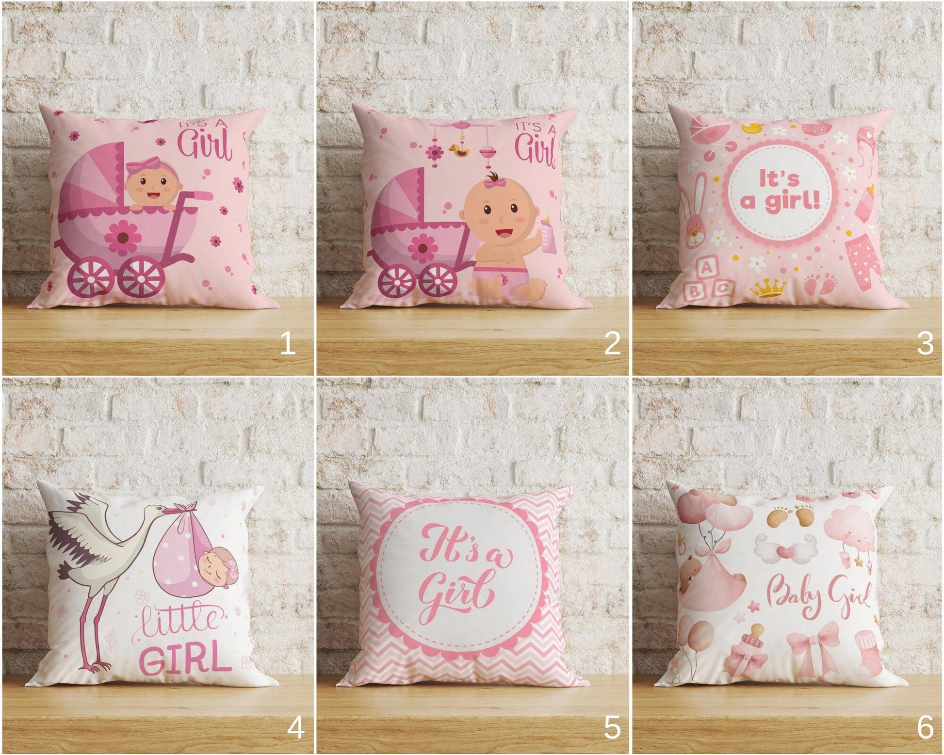 Onay Home Textile Cushion Covers Baby Girl Cushion Cover UK Baby Shower Cushion Case