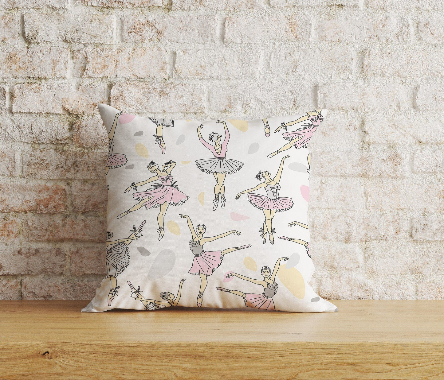 Onay Home Textile 6 / 12 x 12 inch (30 x 30 cm) Double Side Ballet Dancer Cushion Covers Dancer Pillow Covers