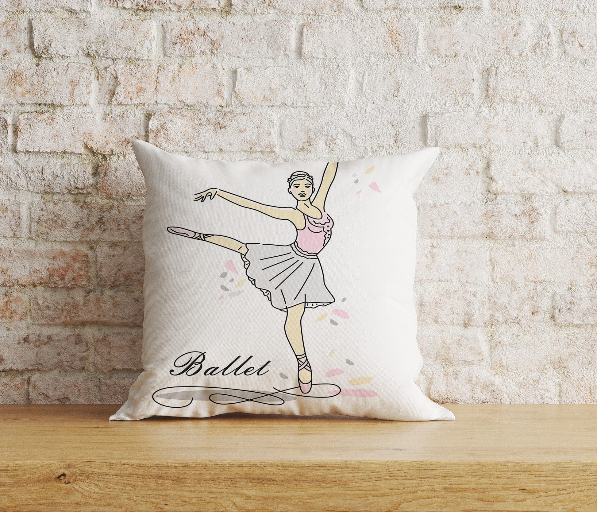 Onay Home Textile 3 / 12 x 12 inch (30 x 30 cm) Double Side Ballet Dancer Cushion Covers Dancer Pillow Covers