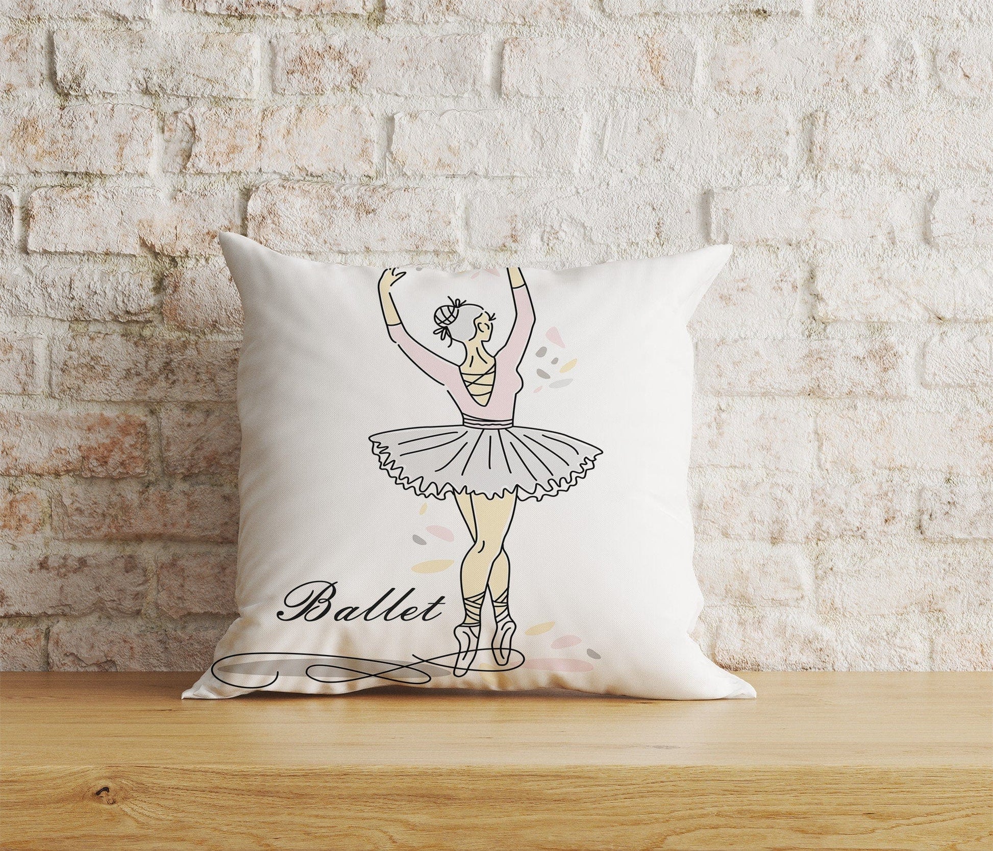 Onay Home Textile 2 / 12 x 12 inch (30 x 30 cm) Double Side Ballet Dancer Cushion Covers Dancer Pillow Covers