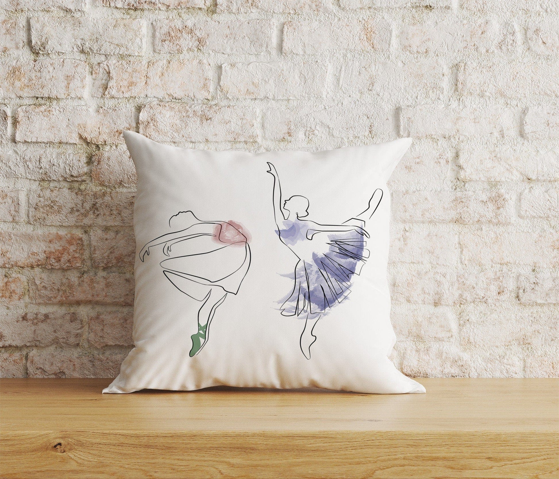 Onay Home Textile 1 / 12 x 12 inch (30 x 30 cm) Double Side Ballet Dancer Cushion Covers Dancer Pillow Covers