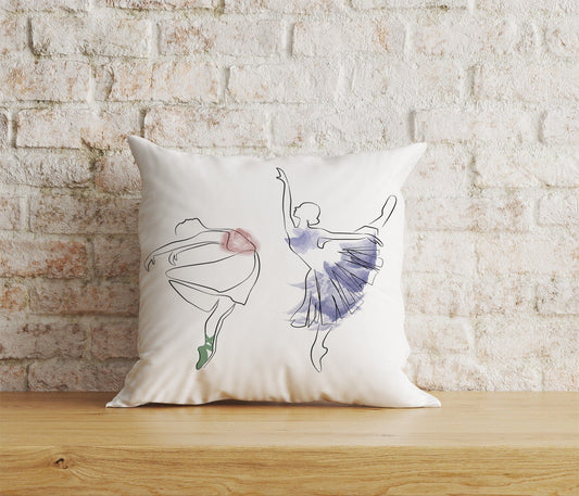 Onay Home Textile 1 / 12 x 12 inch (30 x 30 cm) Double Side Ballet Dancer Cushion Covers Dancer Pillow Covers