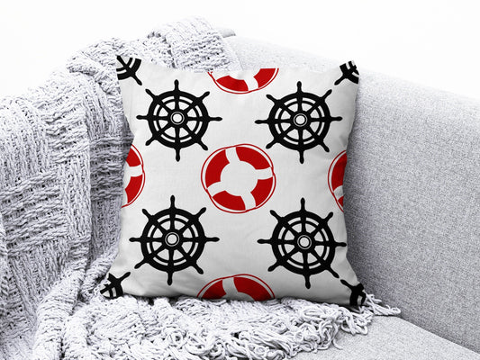 Onay 1 / 12 x 12 inch (30 x 30 cm) Double Side Beach House Cushion Cover Navy Marine Cushion Case Starfish Throw Pillow