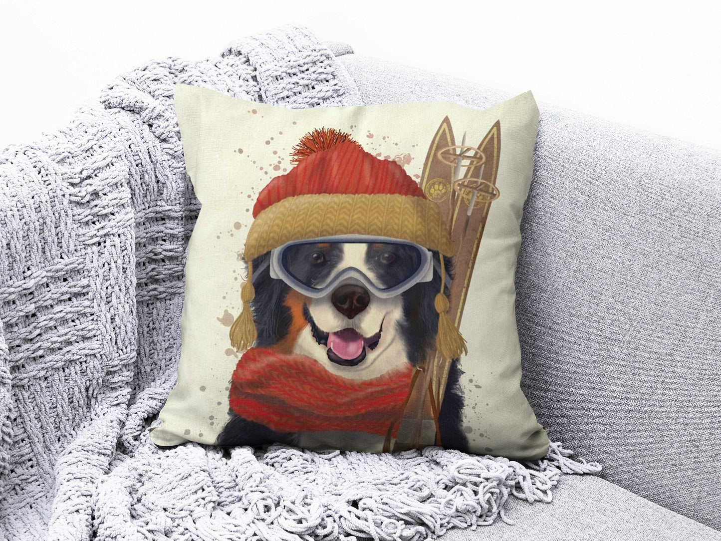 Onay 3 / 12 x 12 inch (30 x 30 cm) Double Side Bear, Dog, Giraffe, Camel Cushion Covers - Animal Pillow Cover