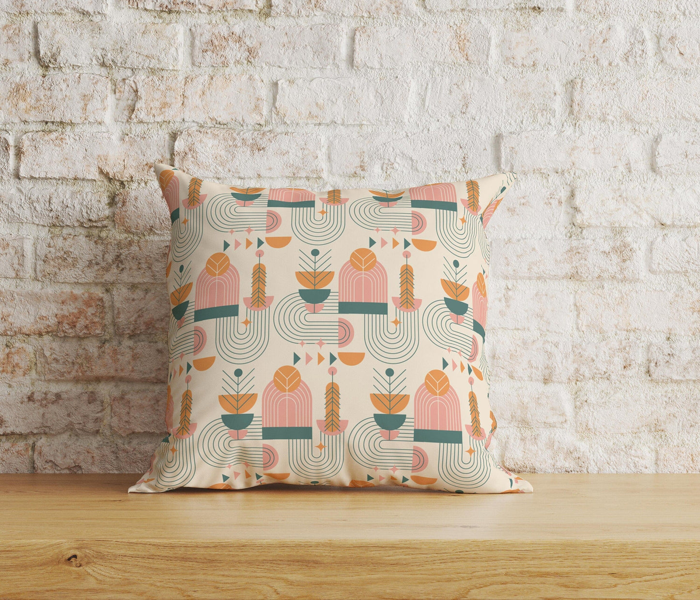 Onay Home Textile Cushion Covers 6 / 12 x 12 inch (30 x 30 cm) Double Side Beige Boho Geometric Cushion Covers UK Boho Pillow Cover