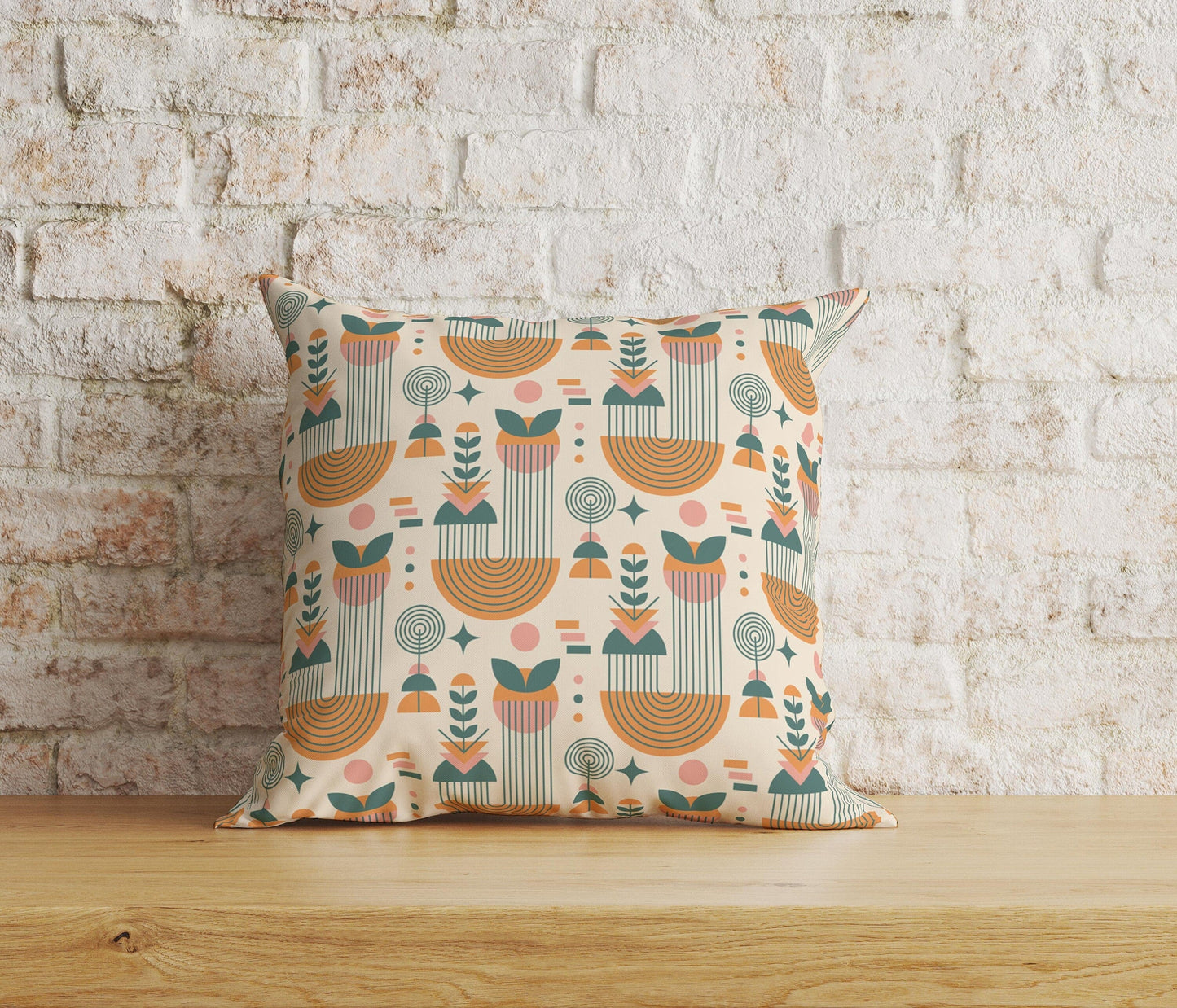 Onay Home Textile Cushion Covers 5 / 12 x 12 inch (30 x 30 cm) Double Side Beige Boho Geometric Cushion Covers UK Boho Pillow Cover