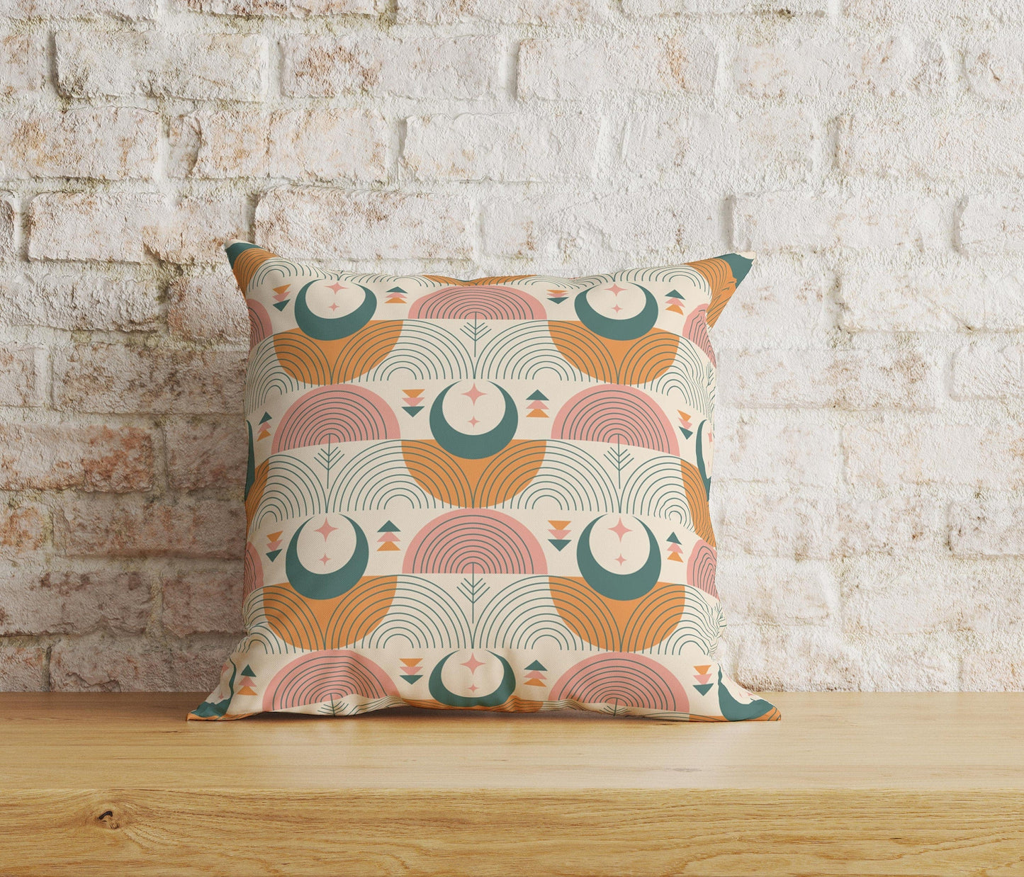 Onay Home Textile Cushion Covers 4 / 12 x 12 inch (30 x 30 cm) Double Side Beige Boho Geometric Cushion Covers UK Boho Pillow Cover