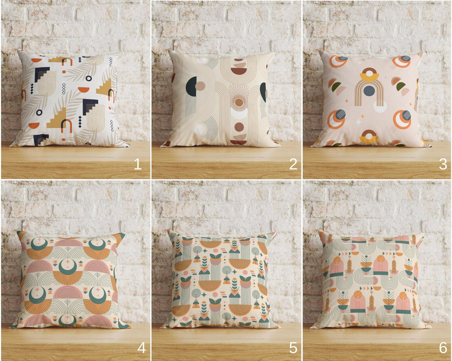 Onay Home Textile Cushion Covers Beige Boho Geometric Cushion Covers UK Boho Pillow Cover