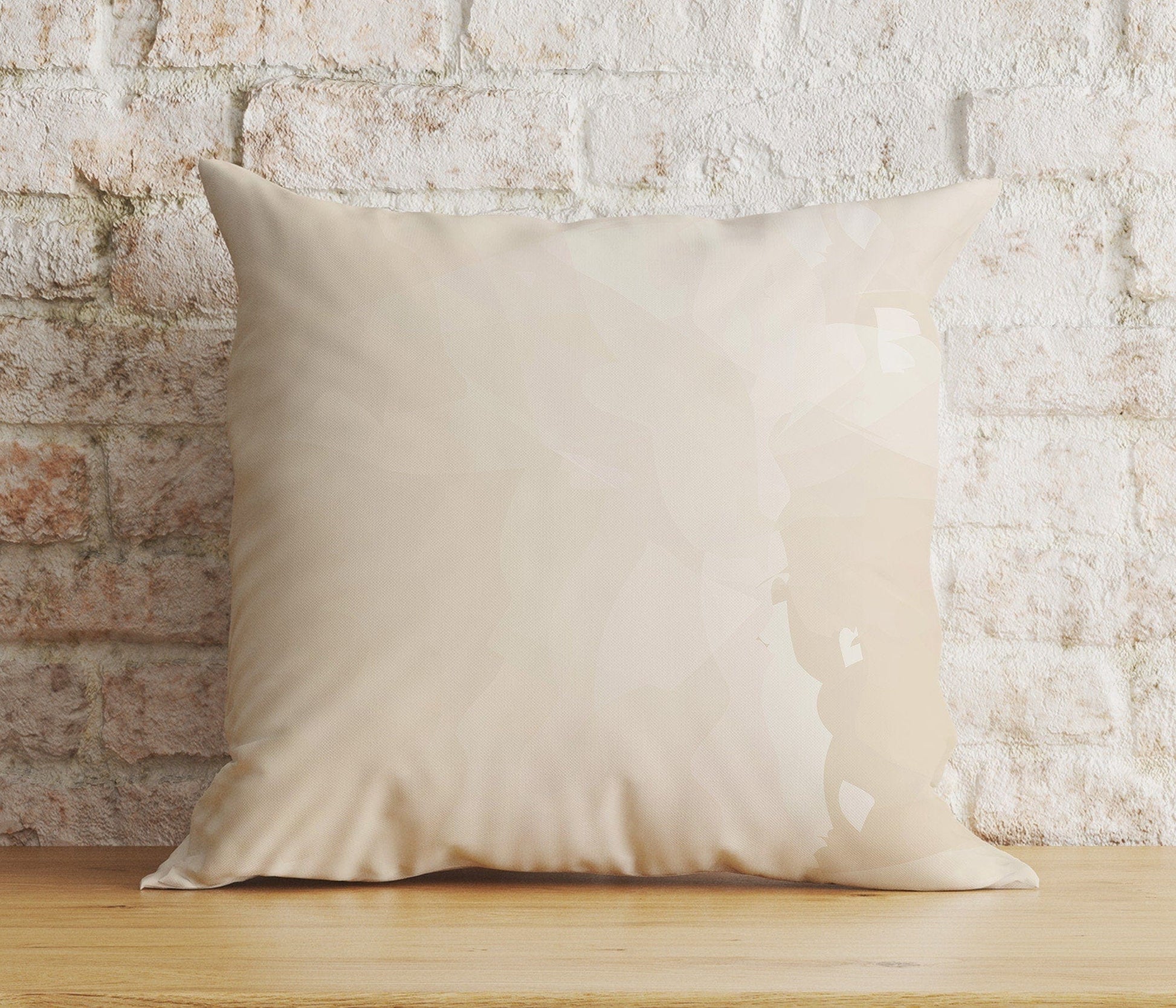 Onay Home Textile 6 / 12 x 12 inch (30 x 30 cm) Double Side Beige Cushion Covers Beige Pillow Cover Tia Cream Throw