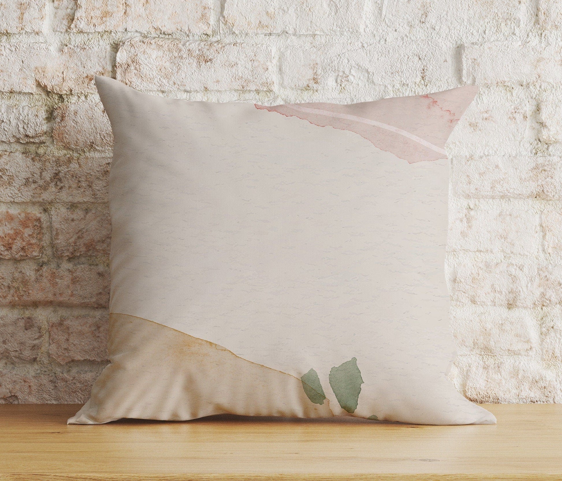 Onay Home Textile 5 / 12 x 12 inch (30 x 30 cm) Double Side Beige Cushion Covers Beige Pillow Cover Tia Cream Throw