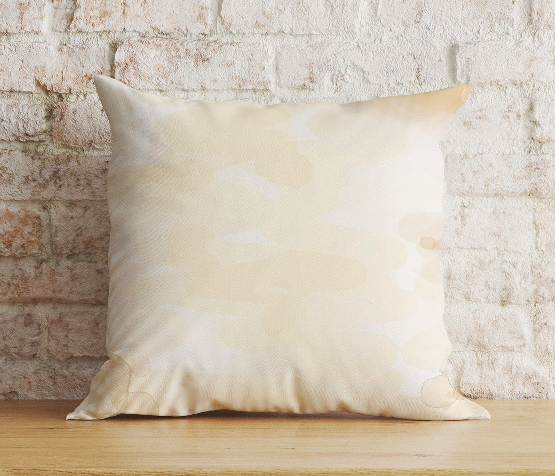 Onay Home Textile 2 / 12 x 12 inch (30 x 30 cm) Double Side Beige Cushion Covers Beige Pillow Cover Tia Cream Throw