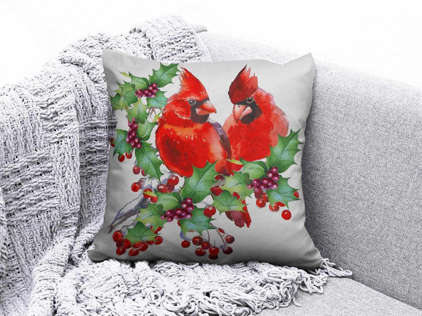 Onay 3 / 12 x 12 inch (30 x 30 cm) Double Side Birds Parrot Cushion Cover Tropical Leaf Design Pillow Cover