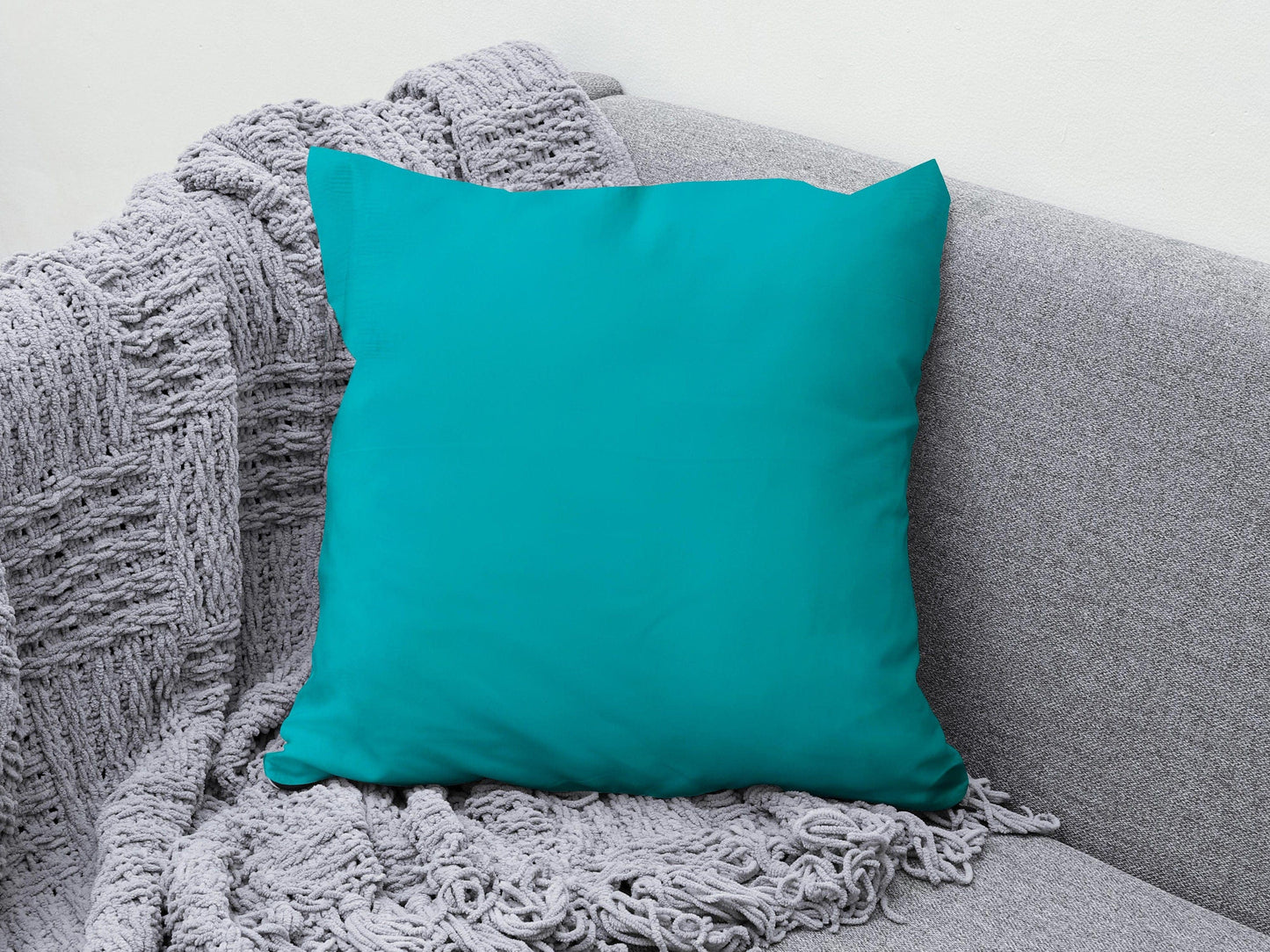 Onay 6 / 12 x 12 inch (30 x 30 cm) Black Gray Blue Red Orange Solid Color Cushion Cover