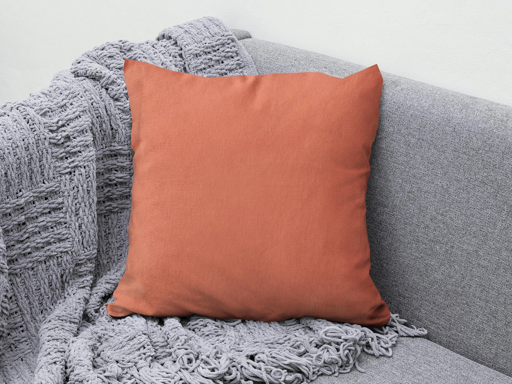 Onay 5 / 12 x 12 inch (30 x 30 cm) Black Gray Blue Red Orange Solid Color Cushion Cover