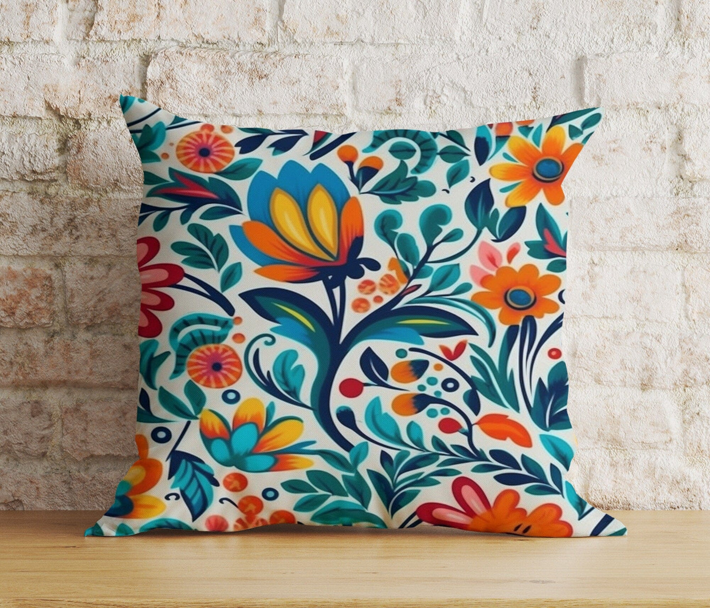 Onay 9 / 12 x 12 inch (30 x 30 cm) Double Side Blossom Floral Cushion Cover Colorful Flower Modern Euro Pillow Cover