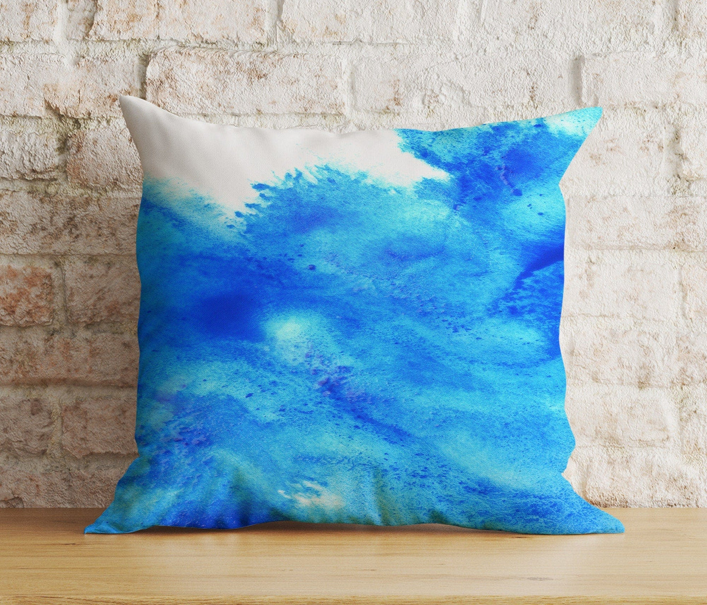 Onay 2 / 12 x 12 inch (30 x 30 cm) Double Side Blue Cloud Cushion Cover Navy Blue Bedroom Decorative Throw Pillow Cover