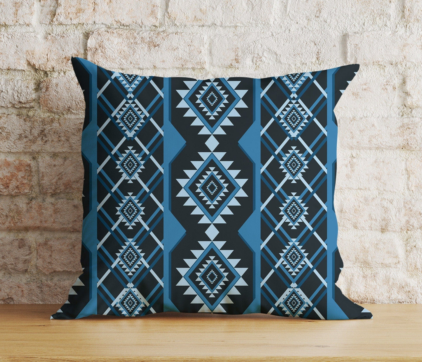 Onay 9 / 12 x 12 inch (30 x 30 cm) Double Side Blue Modern Cushion Cover Navy Blue Pillow Cover Abstract Living Room Decor