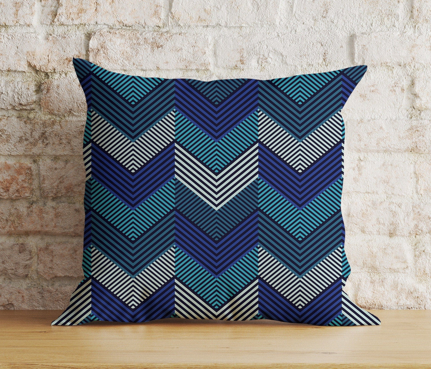 Onay 6 / 12 x 12 inch (30 x 30 cm) Double Side Blue Modern Cushion Cover Navy Blue Pillow Cover Abstract Living Room Decor