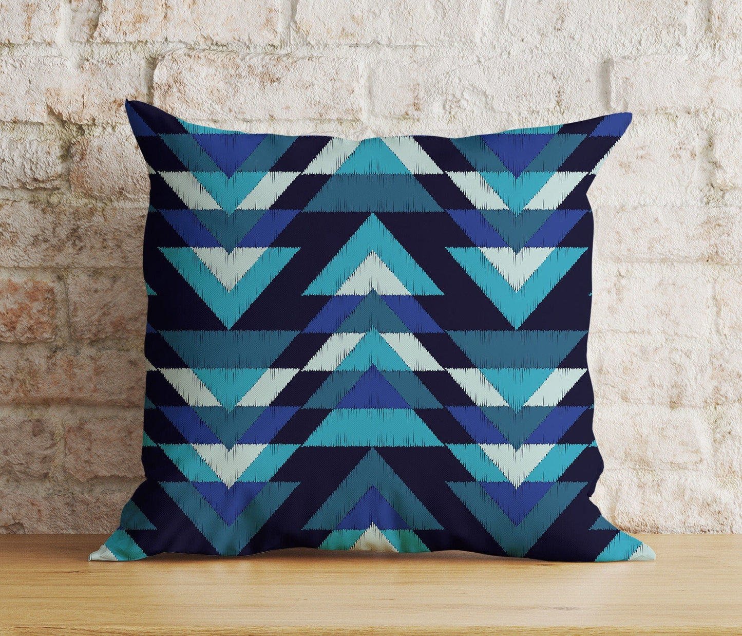 Onay 4 / 12 x 12 inch (30 x 30 cm) Double Side Blue Modern Cushion Cover Navy Blue Pillow Cover Abstract Living Room Decor