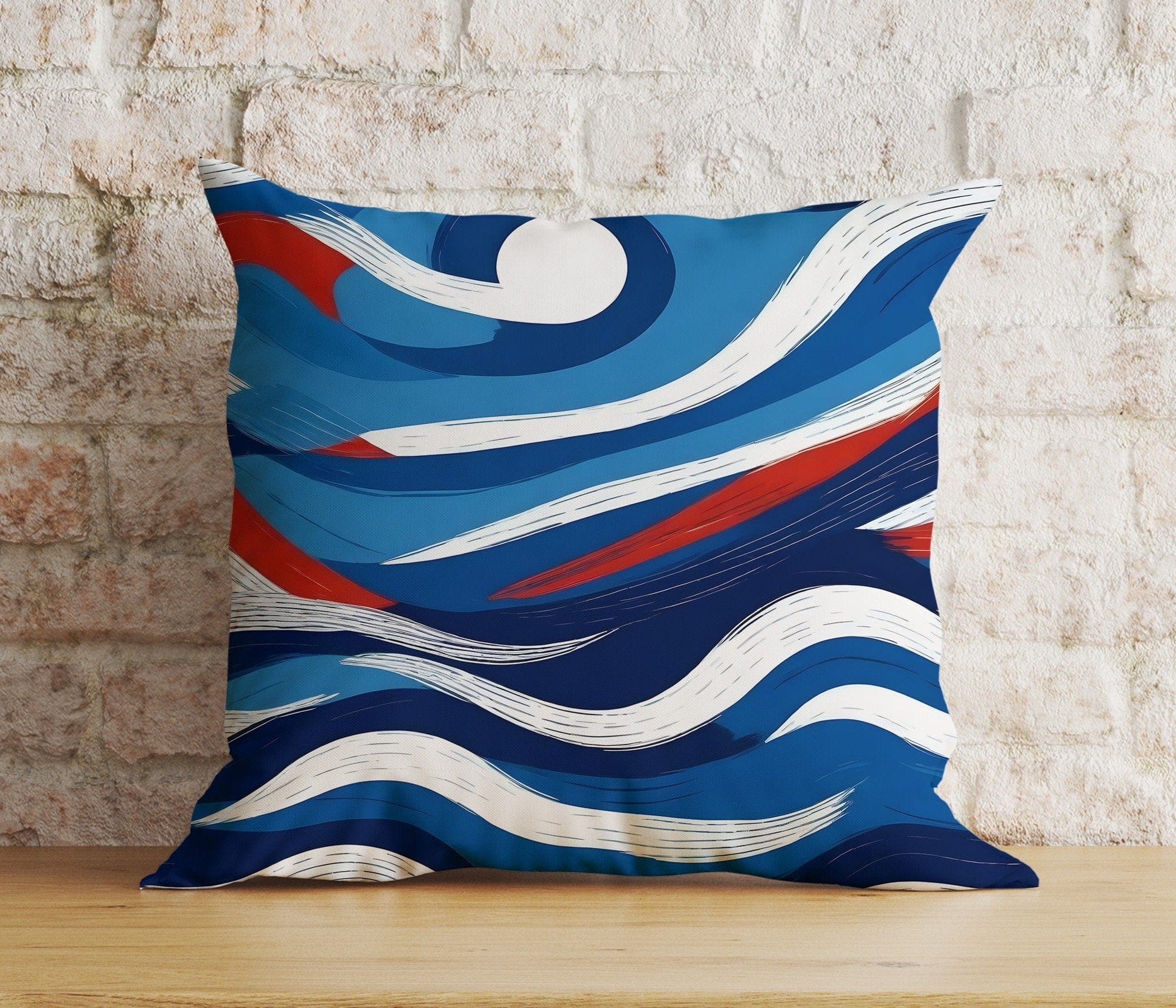 Onay 9 / 12 x 12 inch (30 x 30 cm) Double Side Blue Nautical Pillow Cover Lighthouse Cushion Cover Sailboat Pillow Case
