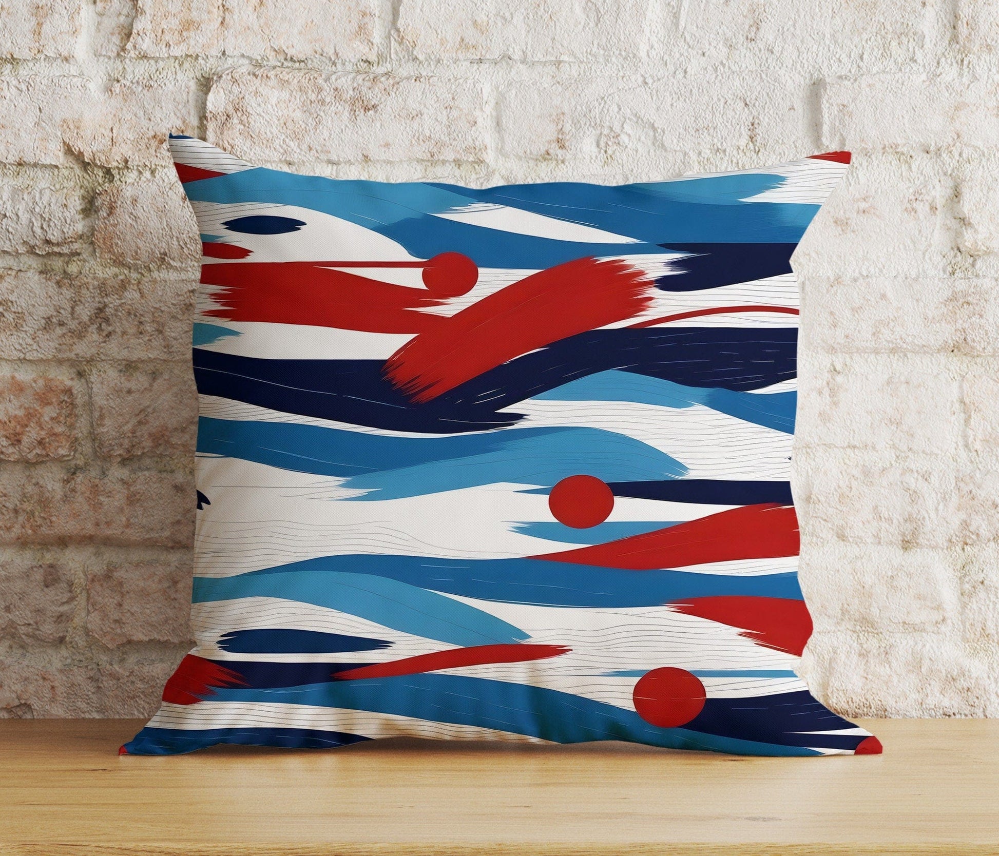Onay 2 / 12 x 12 inch (30 x 30 cm) Double Side Blue Nautical Pillow Cover Lighthouse Cushion Cover Sailboat Pillow Case