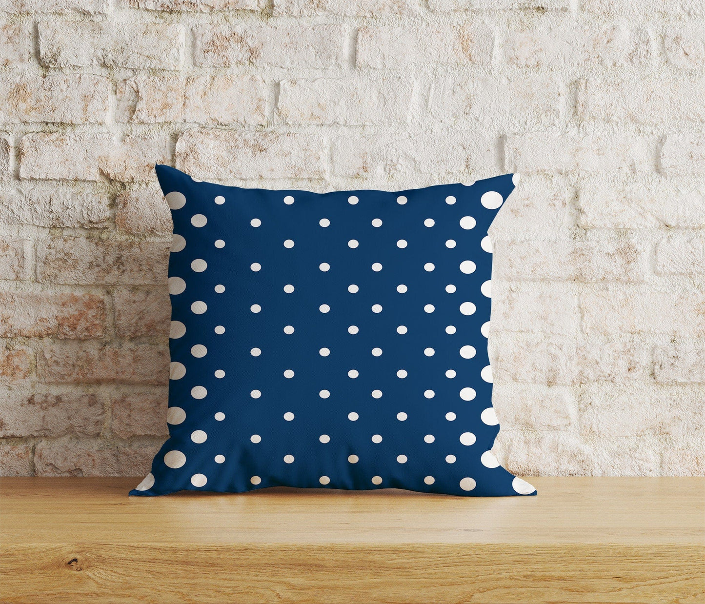 Onay Home Textile 9 / 12 x 12 inch (30 x 30 cm) Double Side Blue Polka Dots Cushion Covers Polka Dots Pillow Covers