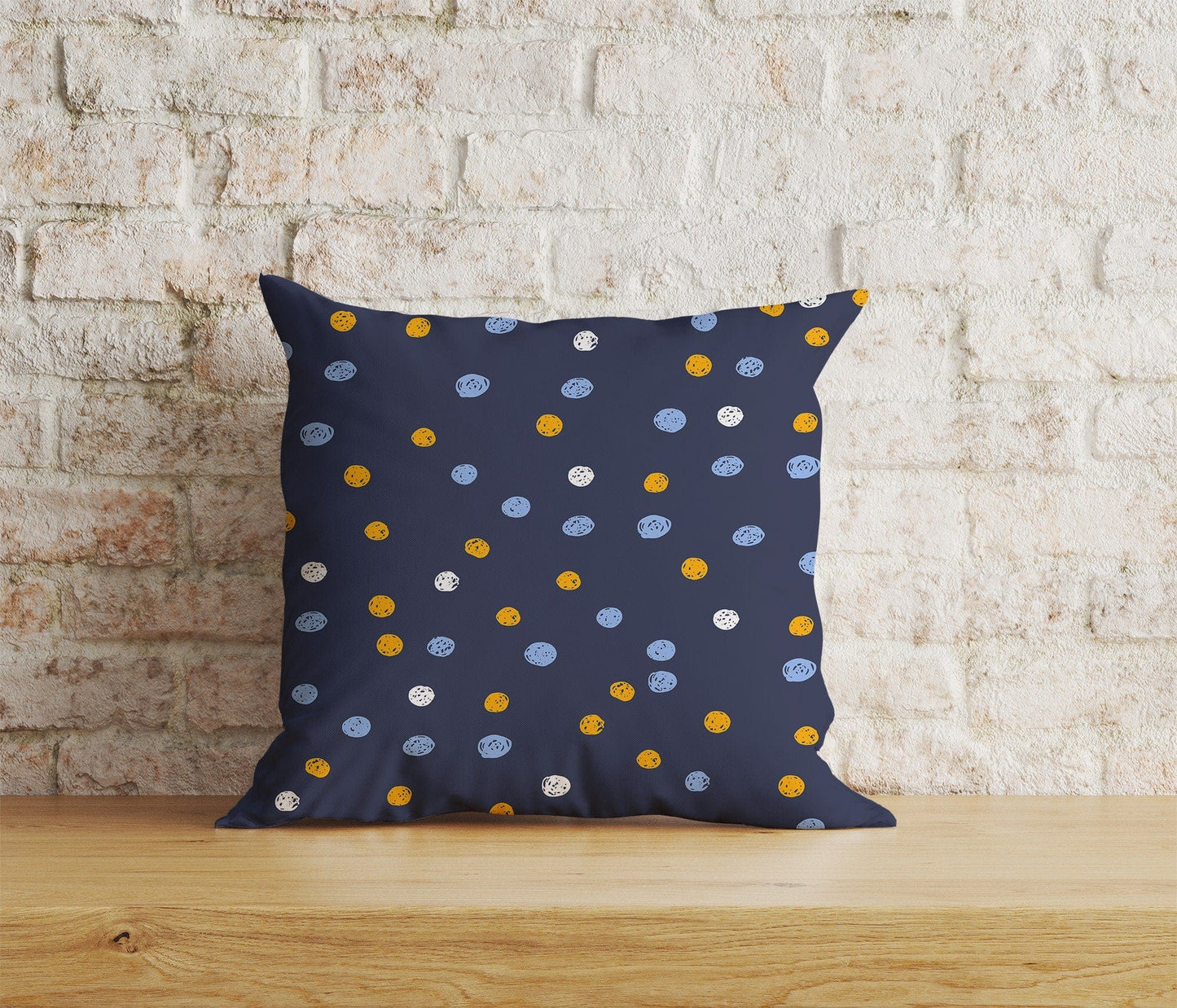 Onay Home Textile 4 / 12 x 12 inch (30 x 30 cm) Double Side Blue Polka Dots Cushion Covers Polka Dots Pillow Covers