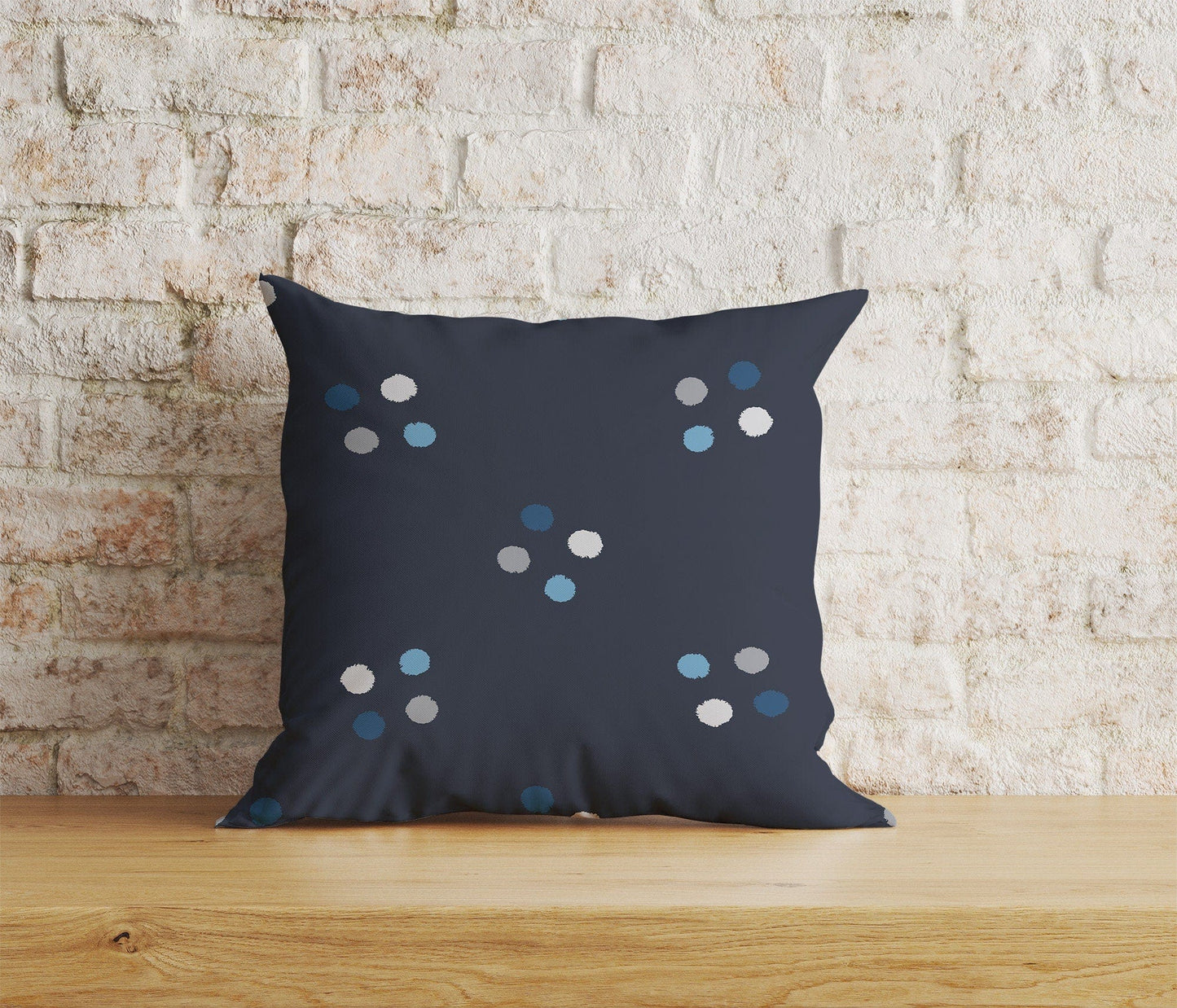 Onay Home Textile 2 / 12 x 12 inch (30 x 30 cm) Double Side Blue Polka Dots Cushion Covers Polka Dots Pillow Covers