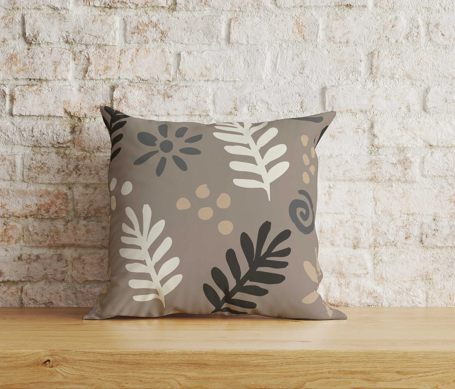 Onay Home Textile Cushion Covers 5 / 12 x 12 inch (30 x 30 cm) Double Side Boho Abstract Cushion Cover Boho Floral Leaves Pattern
