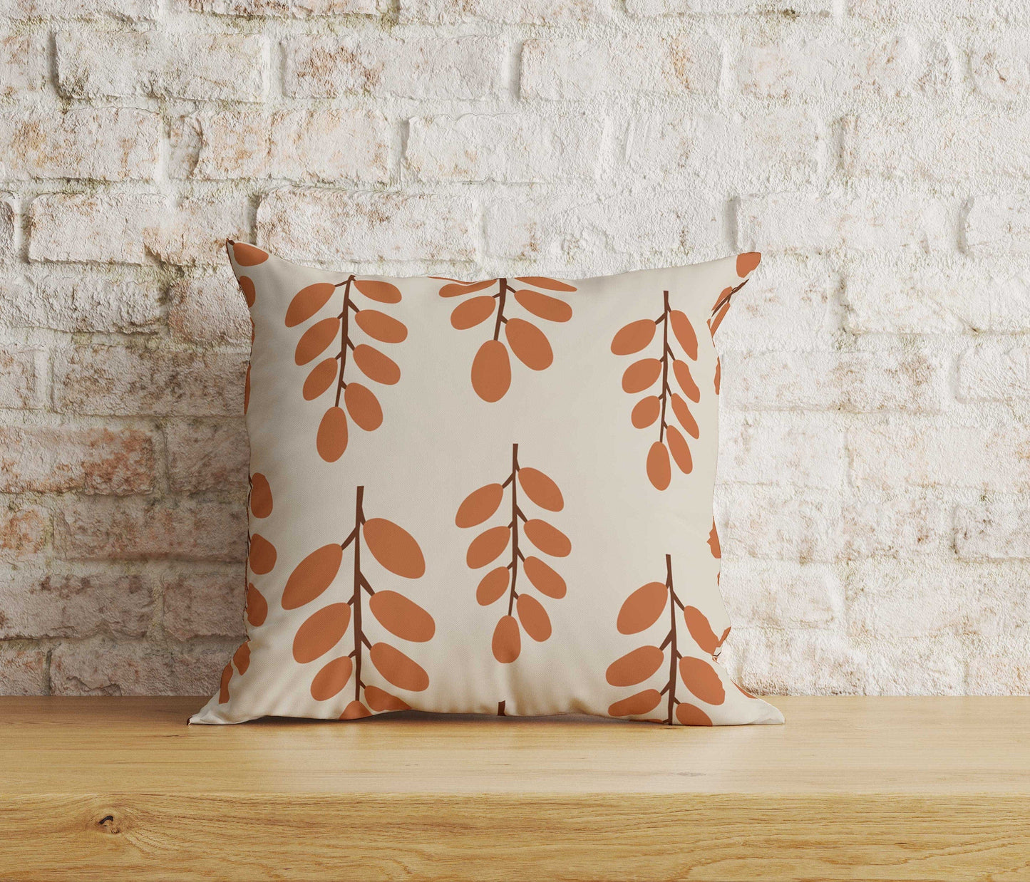 Onay Home Textile Cushion Covers 2 / 12 x 12 inch (30 x 30 cm) Double Side Boho Abstract Cushion Cover Boho Floral Leaves Pattern