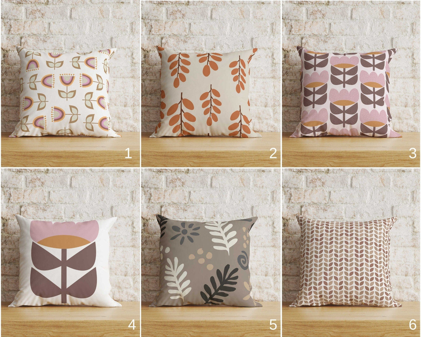 Onay Home Textile Cushion Covers Boho Abstract Cushion Cover Boho Floral Leaves Pattern