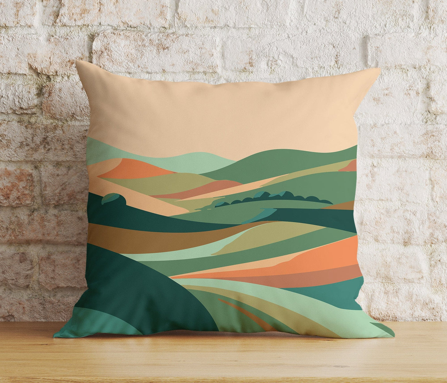 Onay Home Textile Cushion Covers 8 / 12 x 12 inch (30 x 30 cm) Double Side Boho Landscape Cushion Cover Abstract Mountain Pillow Cover