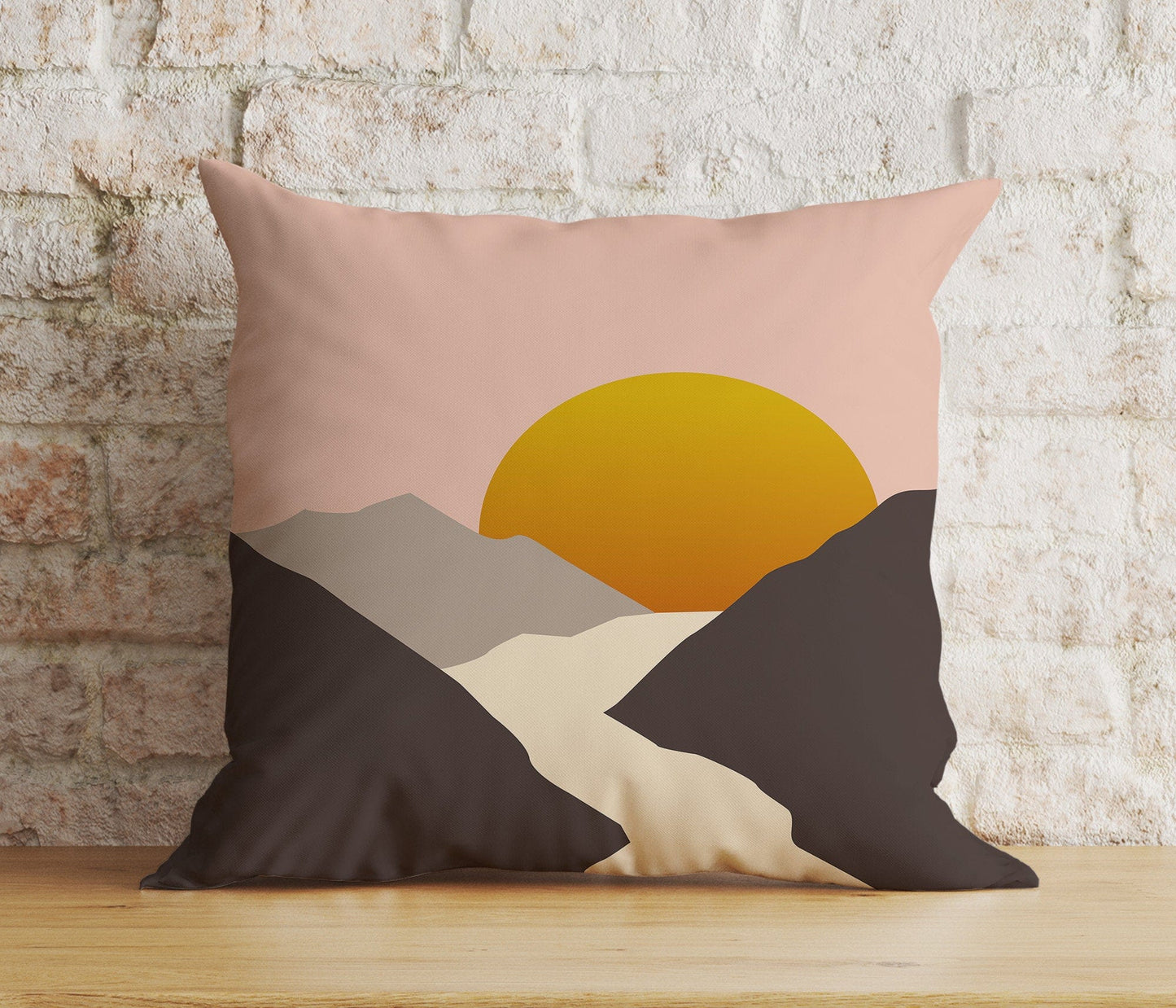 Onay Home Textile Cushion Covers 6 / 12 x 12 inch (30 x 30 cm) Double Side Boho Landscape Cushion Cover Abstract Mountain Pillow Cover
