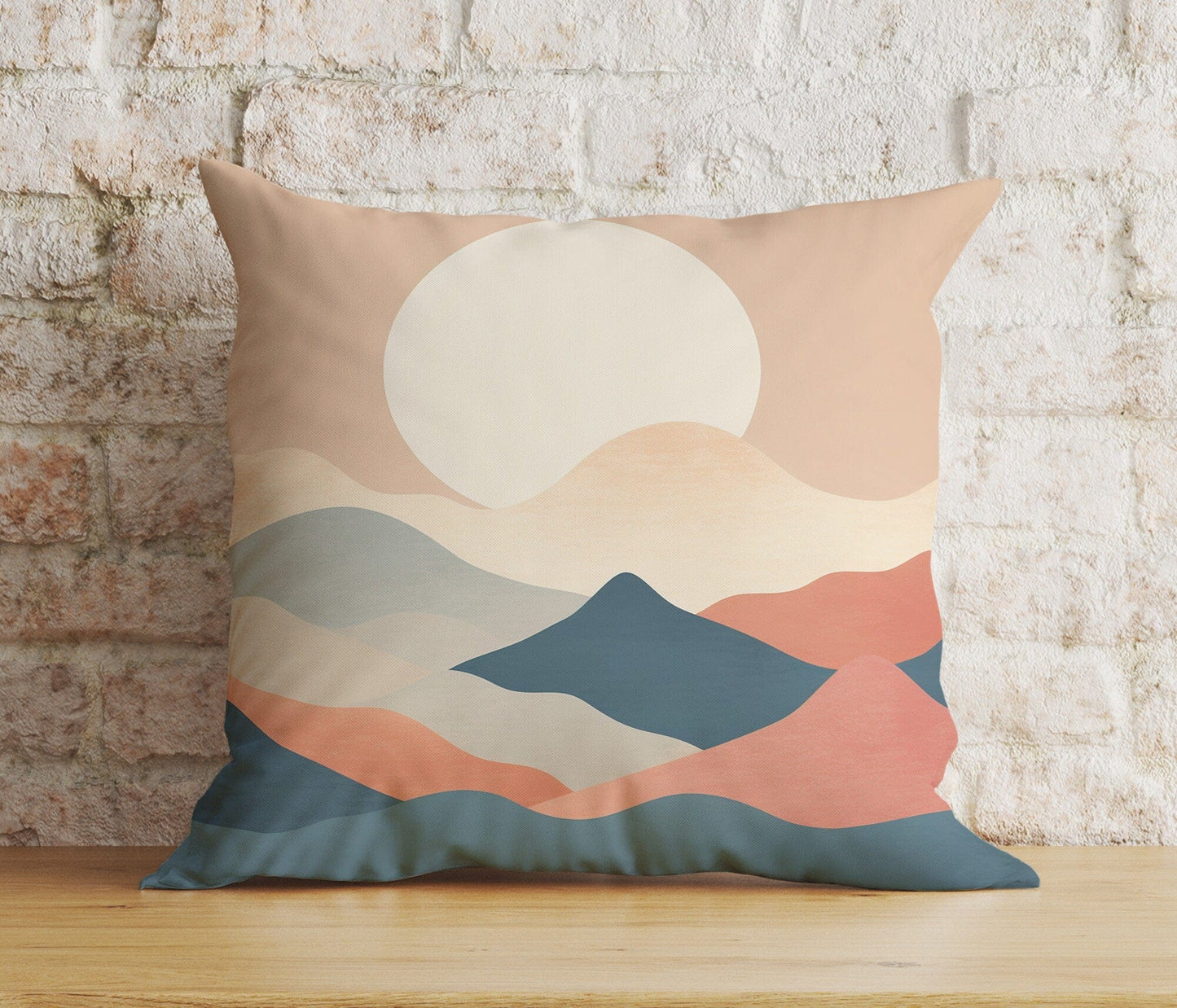 Onay Home Textile Cushion Covers 3 / 12 x 12 inch (30 x 30 cm) Double Side Boho Landscape Cushion Cover Abstract Mountain Pillow Cover