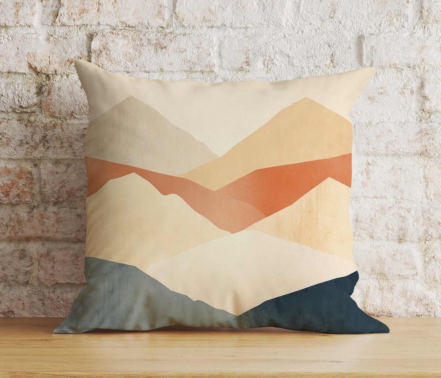 Onay Home Textile Cushion Covers 2 / 12 x 12 inch (30 x 30 cm) Double Side Boho Landscape Cushion Cover Abstract Mountain Pillow Cover