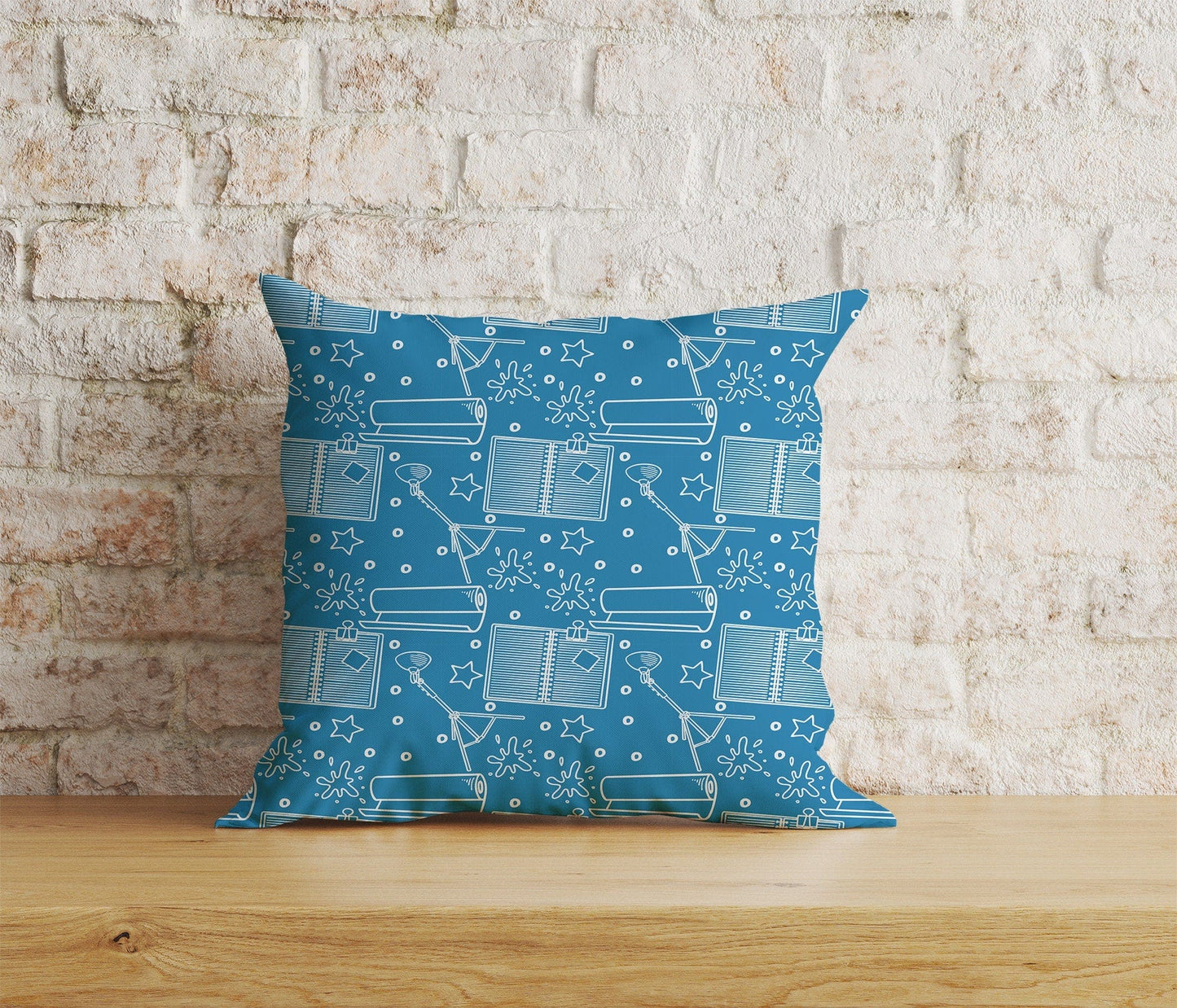 Onay Home Textile Cushion Covers 4 / 12 x 12 inch (30 x 30 cm) Double Side Book Pattern Cushion Cover Book Lover Print Cushion