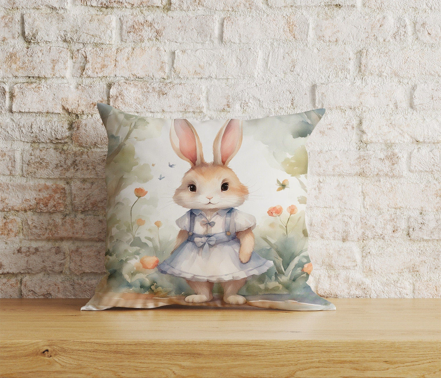 Onay Home Textile Cushion Covers 7 / 12 x 12 inch (30 x 30 cm) Double Side Bunny Rabbit Cushion Covers Bunny Vintage Pillow Sham