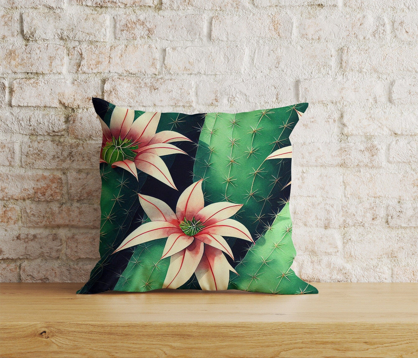 Onay Home Textile 8 / 12 x 12 inch (30 x 30 cm) Double Side Cactus Cushion Covers Botanical Pillow Covers Home Decor