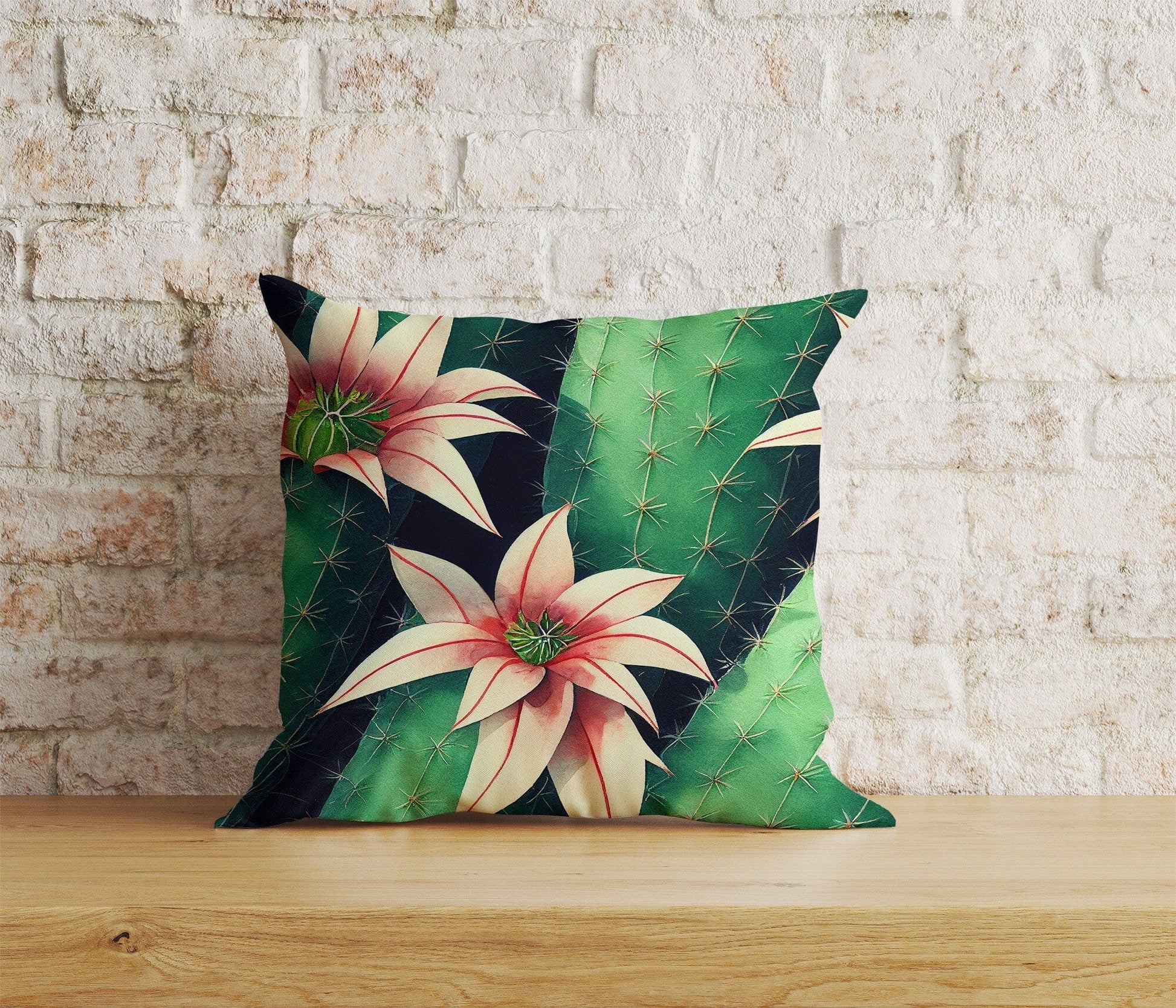 Onay Home Textile 8 / 12 x 12 inch (30 x 30 cm) Double Side Cactus Cushion Covers Botanical Pillow Covers Home Decor