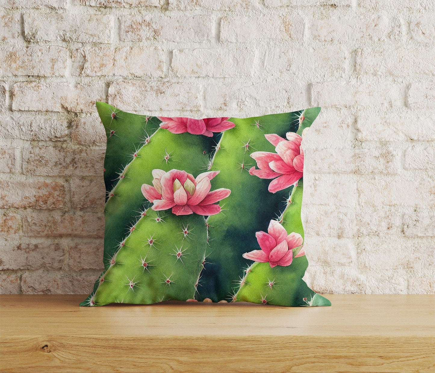 Onay Home Textile 6 / 12 x 12 inch (30 x 30 cm) Double Side Cactus Cushion Covers Botanical Pillow Covers Home Decor