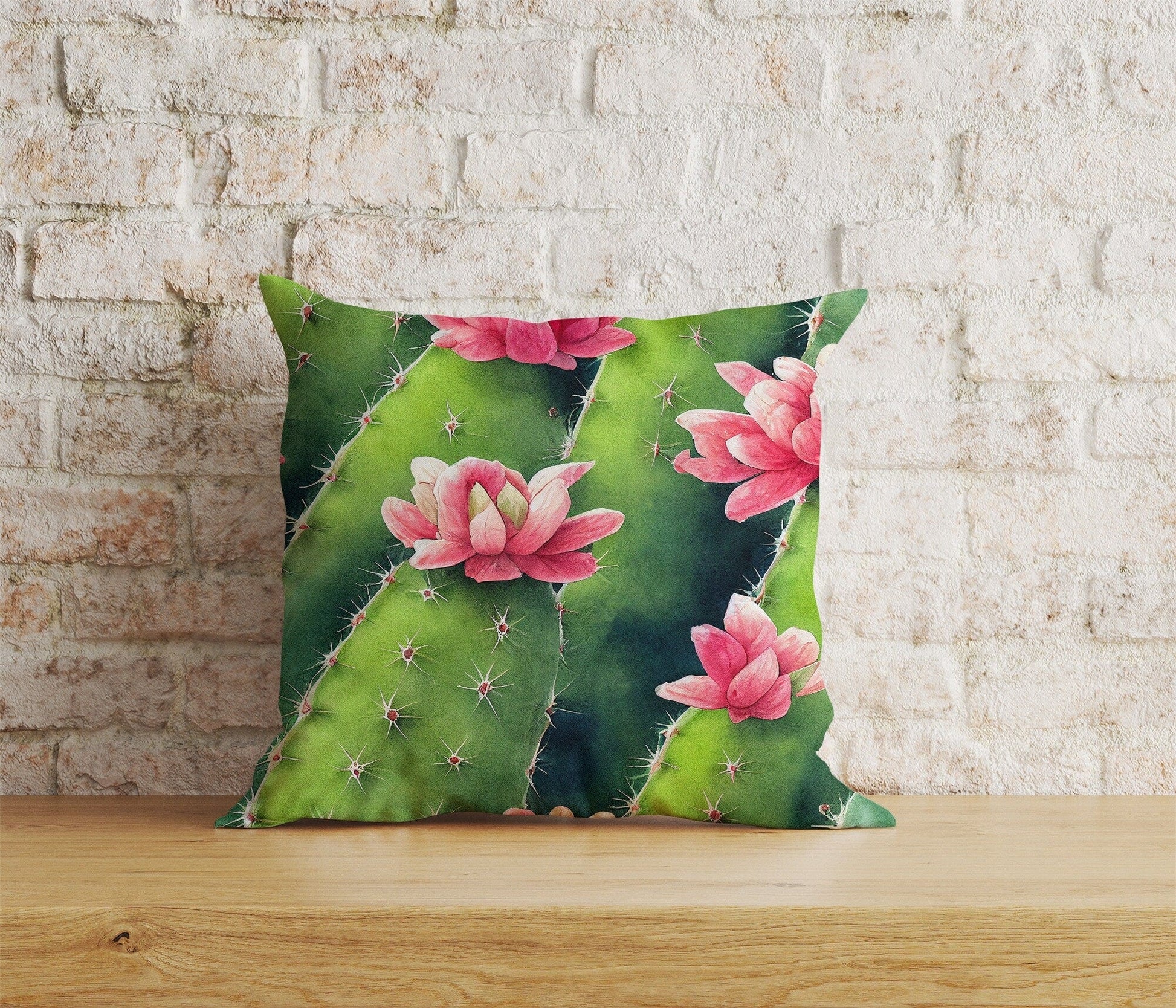 Onay Home Textile 6 / 12 x 12 inch (30 x 30 cm) Double Side Cactus Cushion Covers Botanical Pillow Covers Home Decor