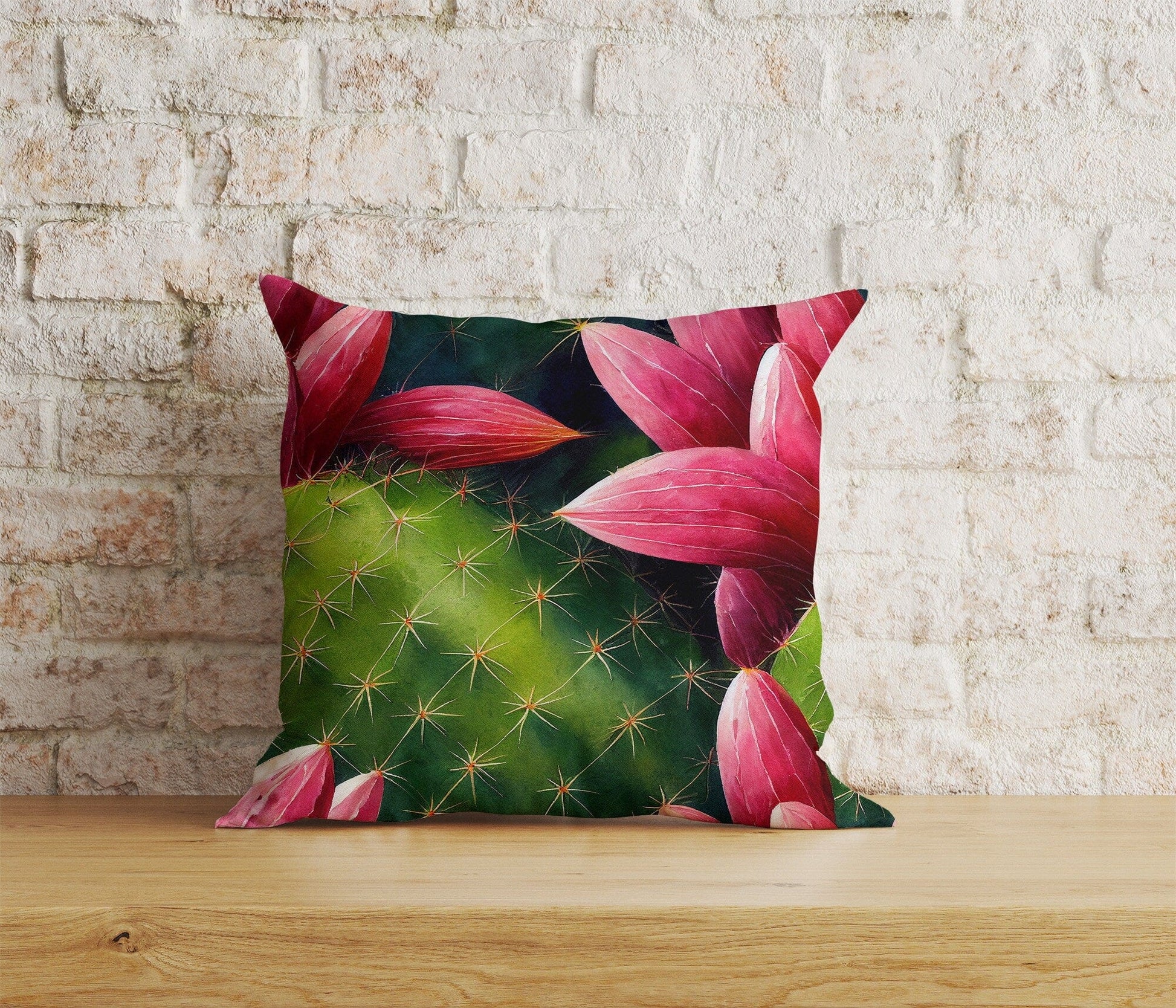 Onay Home Textile 5 / 12 x 12 inch (30 x 30 cm) Double Side Cactus Cushion Covers Botanical Pillow Covers Home Decor