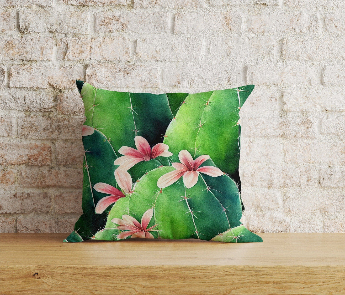 Onay Home Textile 4 / 12 x 12 inch (30 x 30 cm) Double Side Cactus Cushion Covers Botanical Pillow Covers Home Decor